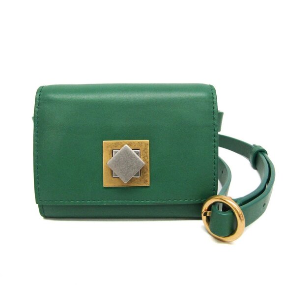 BOTTEGA VENETA Green Leather Shoulder Bag - Picture 1 of 13
